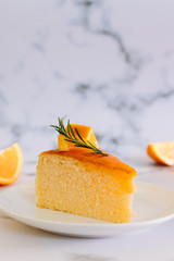Homemade Orange cake with orange topping