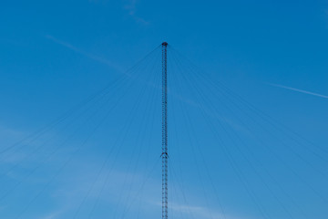 Communications antenna with blue sky backround