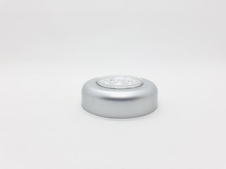 Round Circle Shape Bright Emergency Lamp LED  Light Touch and Stick in White Isolated Background