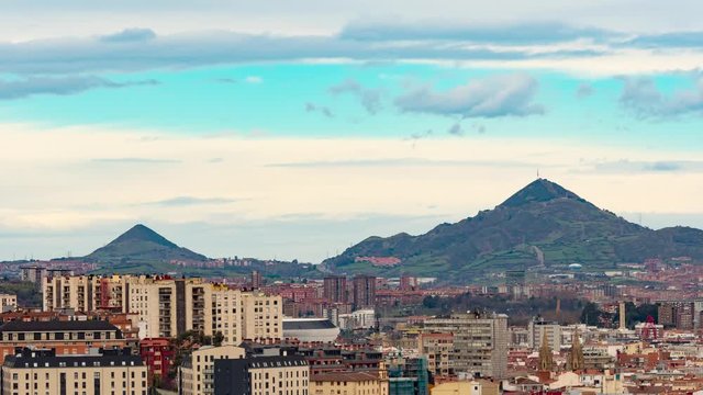 Time lapse of Bilbao, basque country