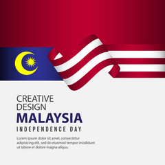 Malaysia Independence Day Celebration Creative Design Illustration Vector Template