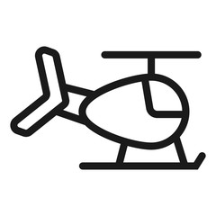 helicopter - minimal line web icon. simple vector illustration. concept for infographic, website or app.