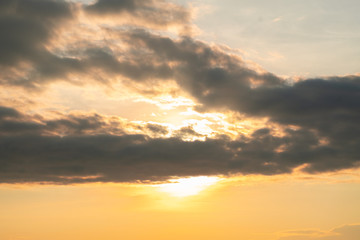 Colorful and cloudy sky background landscape with cloud pattern and texture