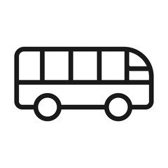 bus - minimal line web icon. simple vector illustration. concept for infographic, website or app.