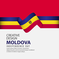 Moldova Independence Day Celebration Creative Design Illustration Vector Template