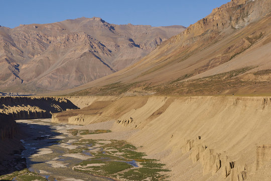 Manali to Leh mountain road. Lingani plains at Sarchu (4200m) in  Ladakh, India
