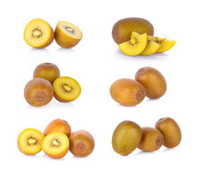 set of kiwi gold isolated on white background