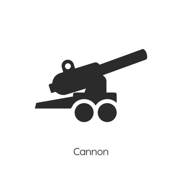 Cannon icon vector symbol