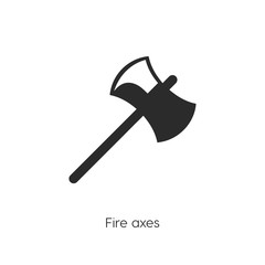 fire axes icon vector symbol