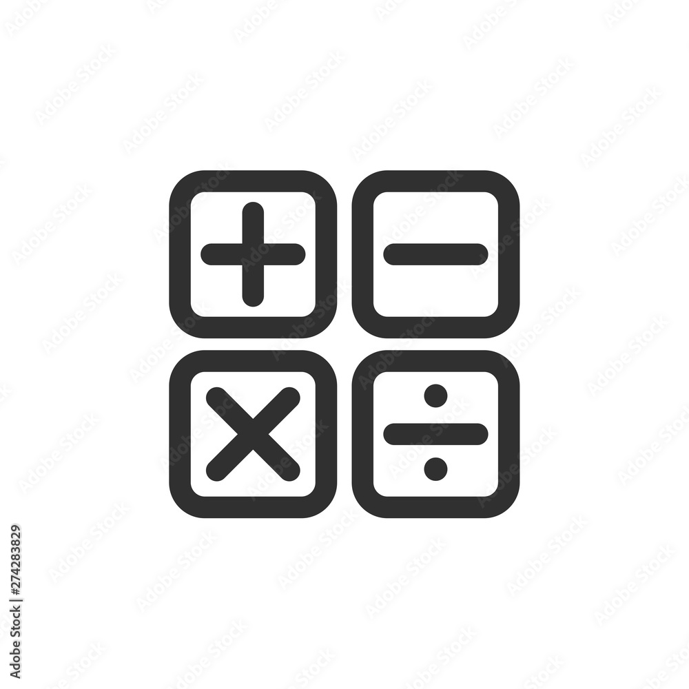 Poster calculator icon template black color editable. calculator symbol flat vector sign isolated on white 