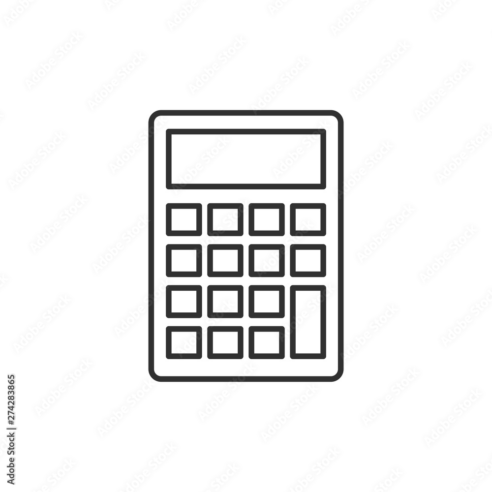 Poster calculator icon template black color editable. calculator symbol flat vector sign isolated on white 