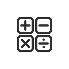 Fototapeta premium Calculator icon template black color editable. Calculator symbol Flat vector sign isolated on white background. Simple vector illustration for graphic and web design.