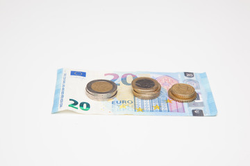 Euros, dinero en billetes y monedas, especulación, bancos, economía