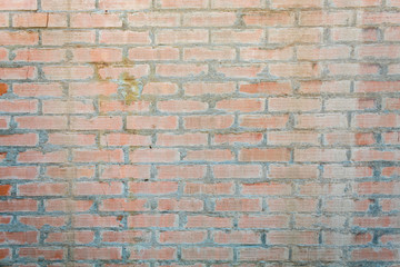 Texture of Aged Red Bricks Wall