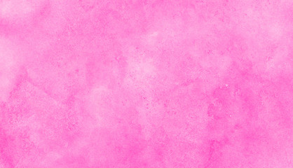 Soft smeared aquarelle painted magenta watercolor canvas for splash design, invitation background, vintage template. Pink color light ink effect shades gradient on textured paper