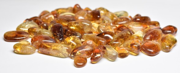 Citrine tumbled gemstones