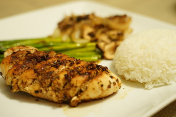 chicken asparagus dinner meal