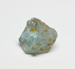 Aquamarine raw gemstone crystal