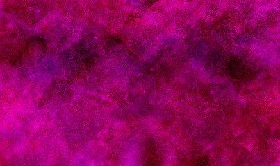 Dark magenta watercolor on black background. Pink paper texture water color painted illustration. Colorful smeared fuchsia neon paper textured aquarelle canvas for creative design