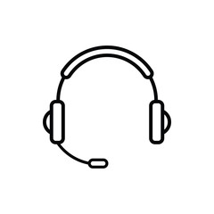 Headphones black icon symbol vector
