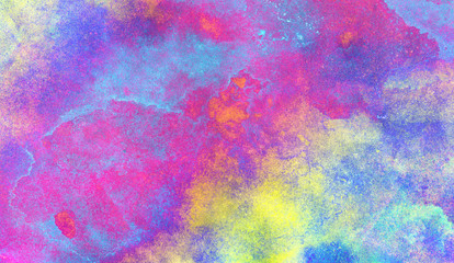 Modern fantasy colorful aquarelle paper textured ink effect grungy wet pastel illustration for...