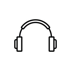 Headphones black icon symbol vector