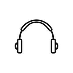 Headphones black icon symbol vector