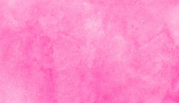 Soft smeared aquarelle painted magenta watercolor canvas for splash design, invitation background, vintage template. Pink color light ink effect shades gradient on textured paper