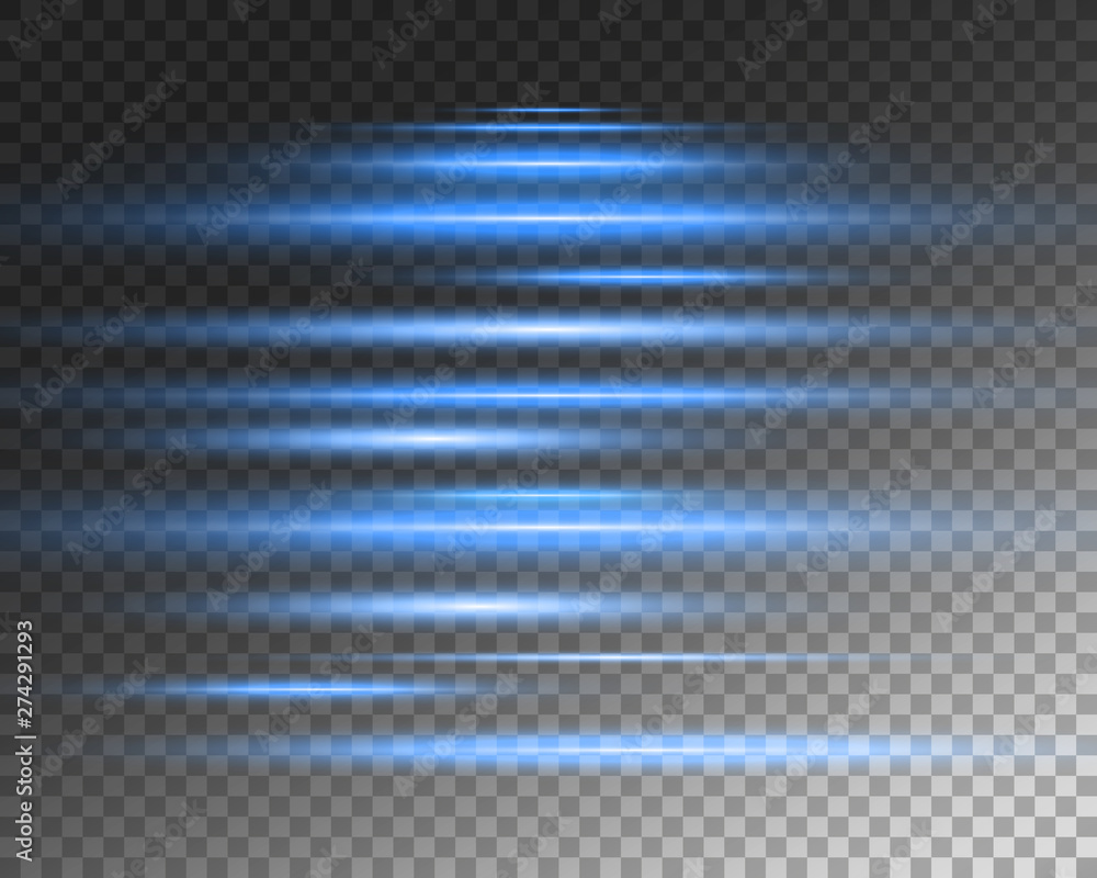 Poster vector light special effect. luminous stripes on a transparent background.