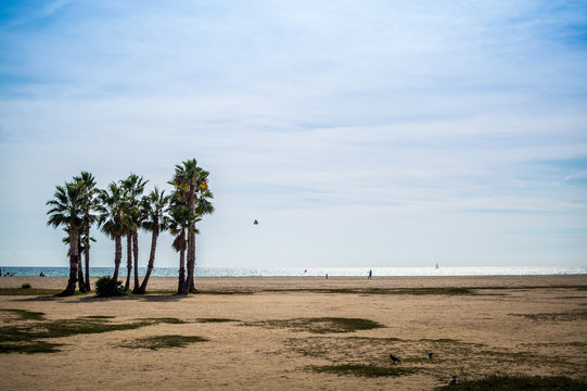 Comarruga beach in Tarragona, Catalonia, Spain.