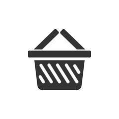 Shopping Basket icon template black color editable. Shopping Basket symbol Flat vector sign isolated on white background. Simple vector illustration for graphic and web design.