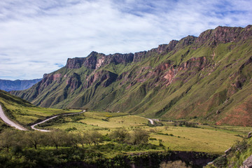 Fototapeta na wymiar landscape in the mountains - Cueste del Obispo - Andes - Ar