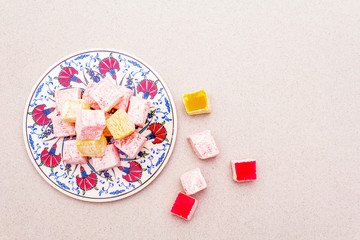 Eastern sweets. Traditional Turkish delight