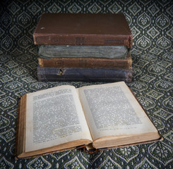 Obraz premium composition of old books in a stack