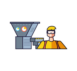 Isolated avatar of professional worker design