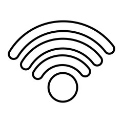 wifi internet signal on white background