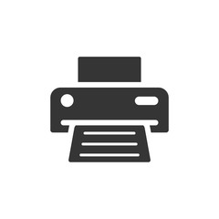 Printer icon template black color editable. Printer symbol Flat vector sign isolated on white background. Simple vector illustration for graphic and web design.