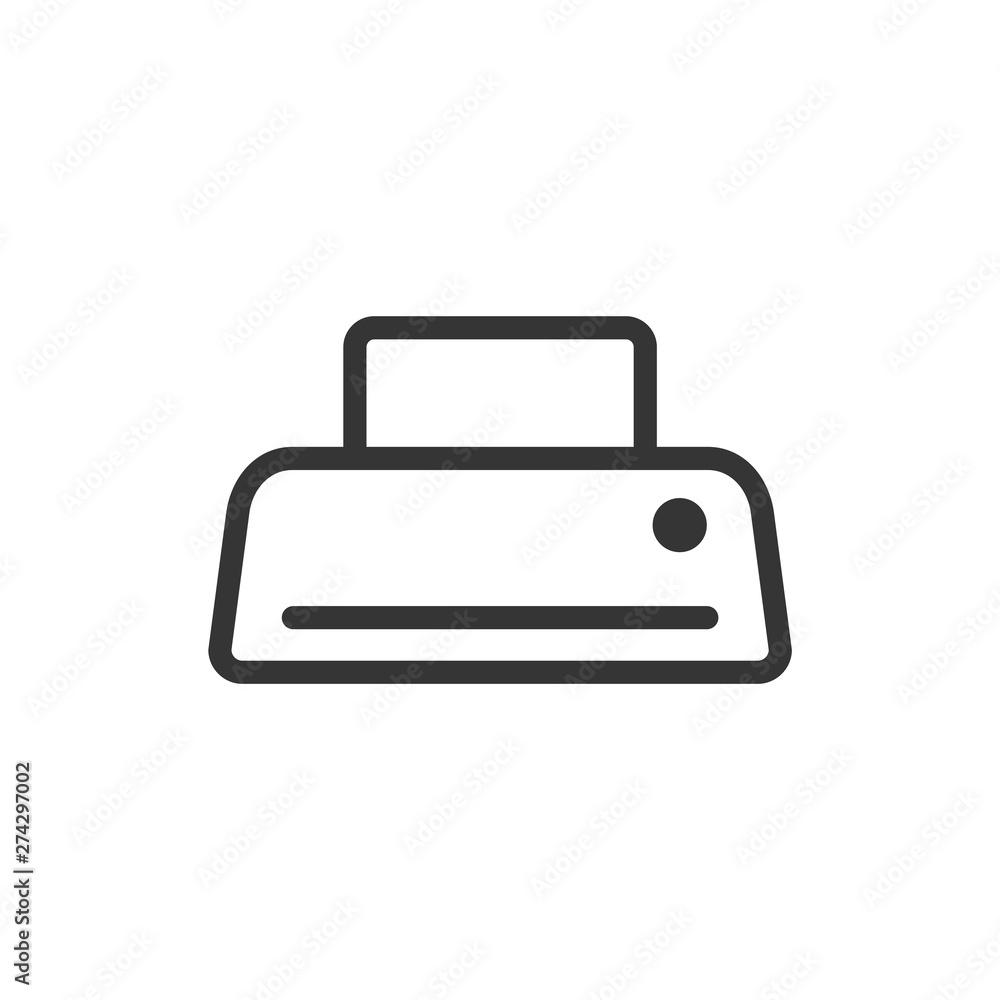 Leinwandbilder printer icon template black color editable. printer symbol flat vector sign isolated on white backgr