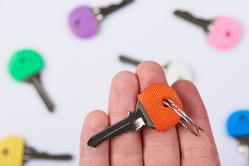 Orange lock key