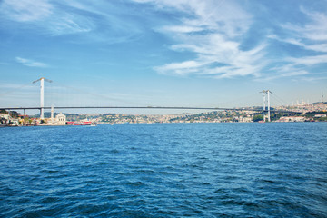 bridge over the bosphorus - landmark of Istanbul