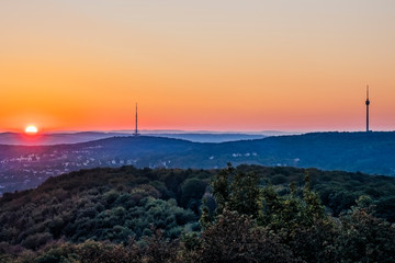 Sonnenaufgang über Stuttgart