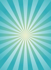 Sunlight vertical background. Powder blue color burst background with white highlight.