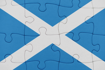 puzzle with the national flag of scotland.