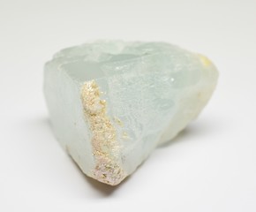 Aquamarine raw gemstone crystal