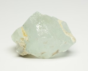Aquamarine raw gemstone crystal