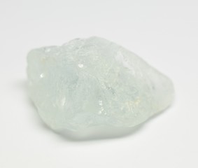 Aquamarine raw gemstone crystal