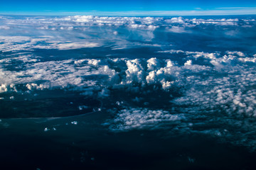 Aerial View of Great Britain Coast and Ocean 