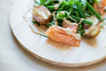 salmon with vegetables