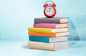 Stack of Books on A Desk for Back to School