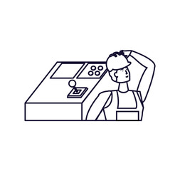 Isolated avatar of professional worker design